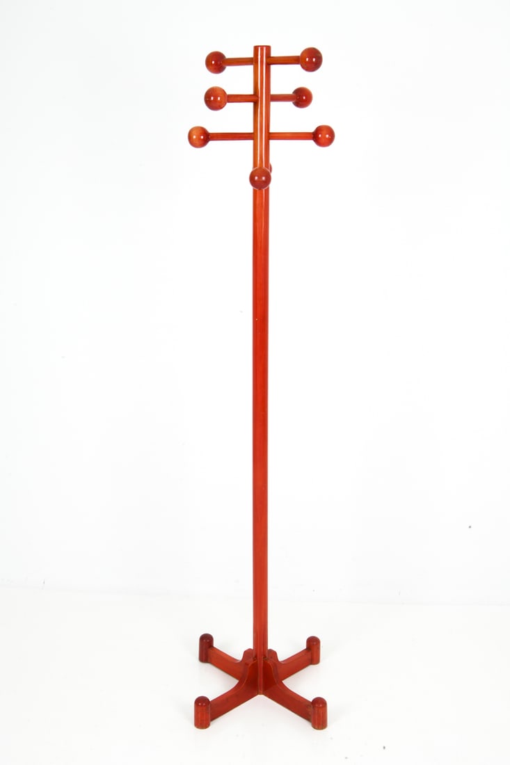 ITALIAN LACQUERED BEECH COAT RACK C. 1980S - 6