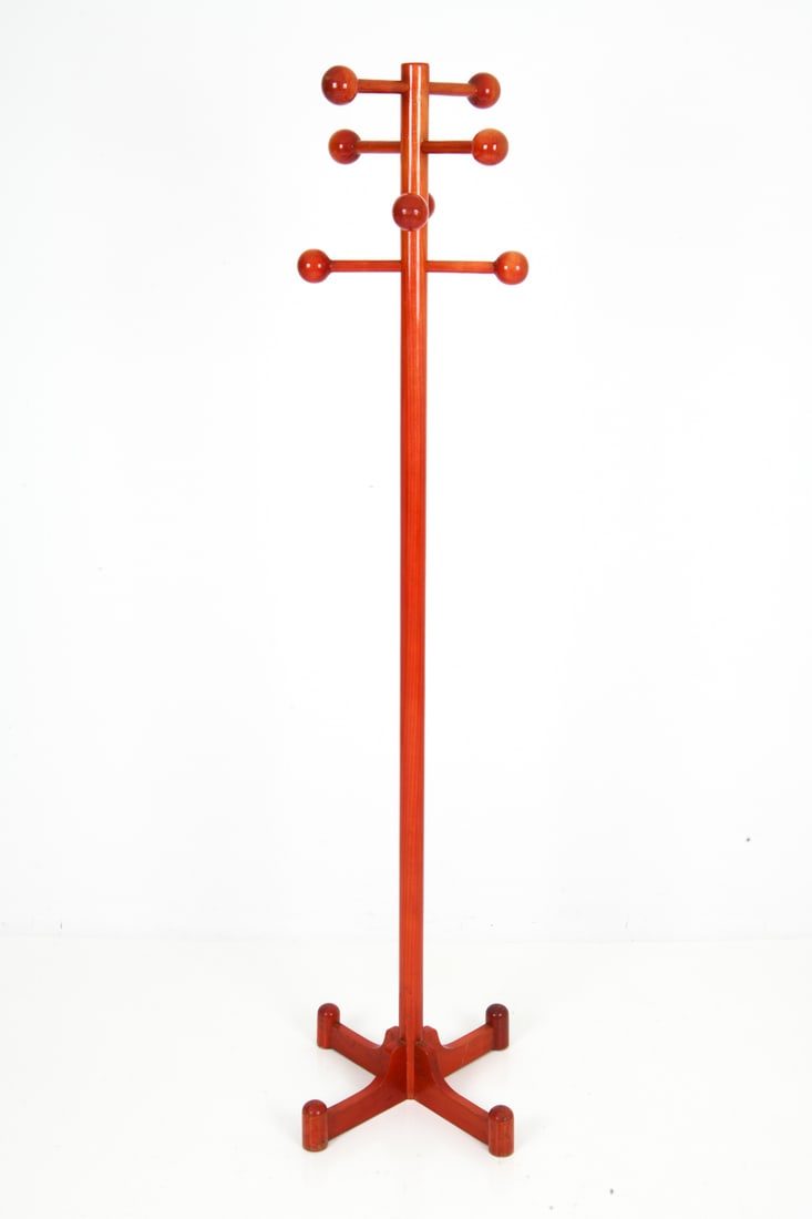 ITALIAN LACQUERED BEECH COAT RACK C. 1980S - 7