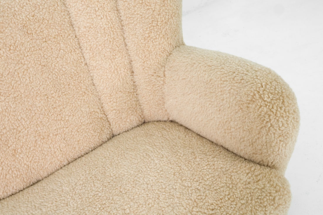 ATTR MARTHA BLOMSTEDT FINNISH LAMBSWOOL SOFA 1940S - 9