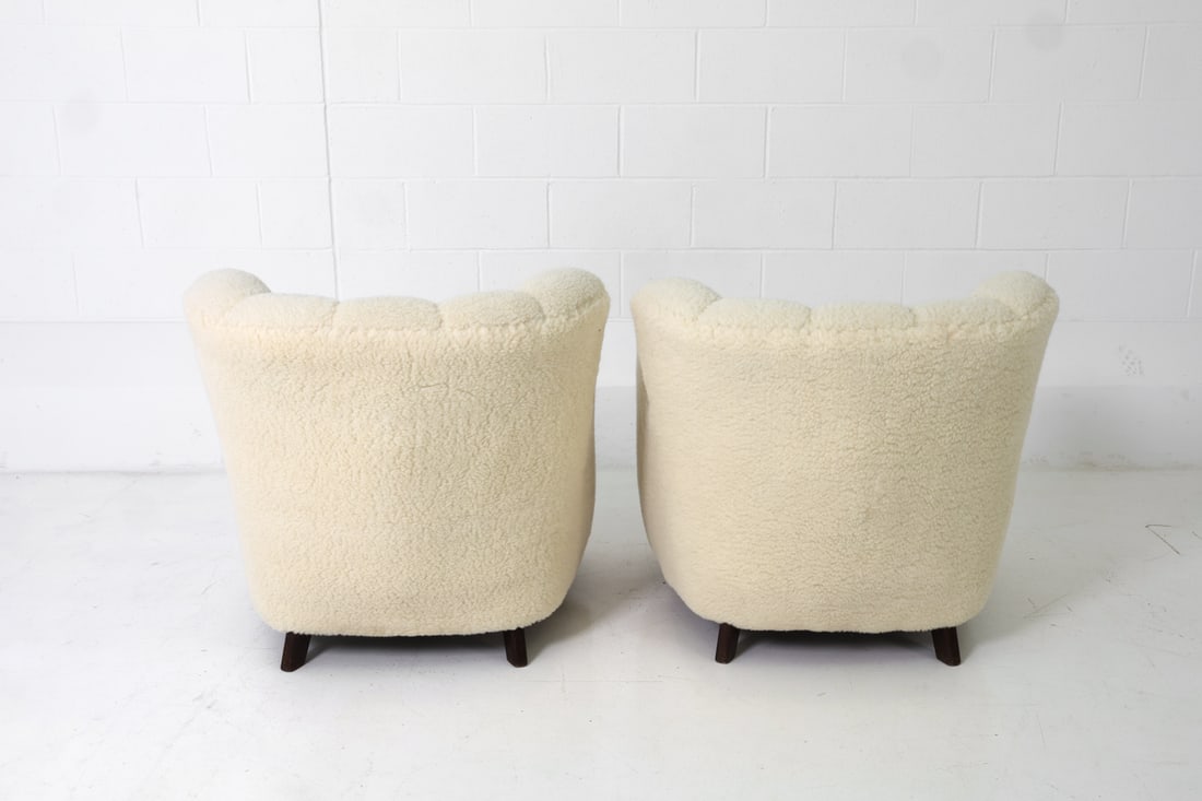 BLOMSTEDT STYLE FINNISH LAMBSWOOL LOUNGE CHAIRS - 5