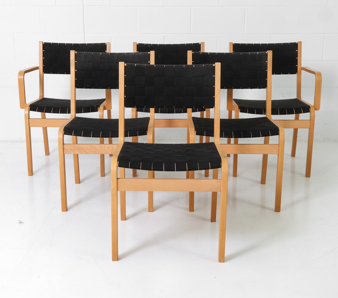 (6) STYLE OF ALVAR AALTO FINNISH DINING CHAIRS (1 of 16)