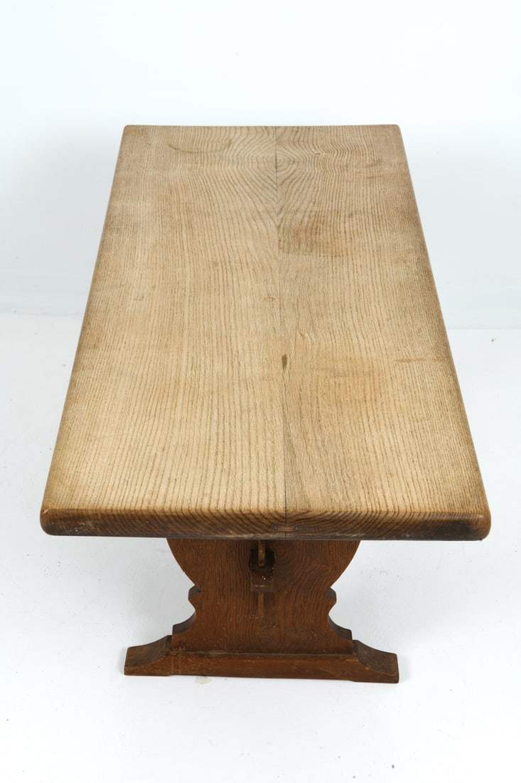 REFECTORY STYLE SCANDINAVIAN OAK DINING TABLE - 7