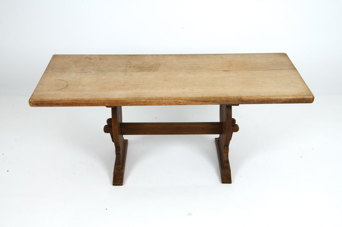 REFECTORY STYLE SCANDINAVIAN OAK DINING TABLE - 8