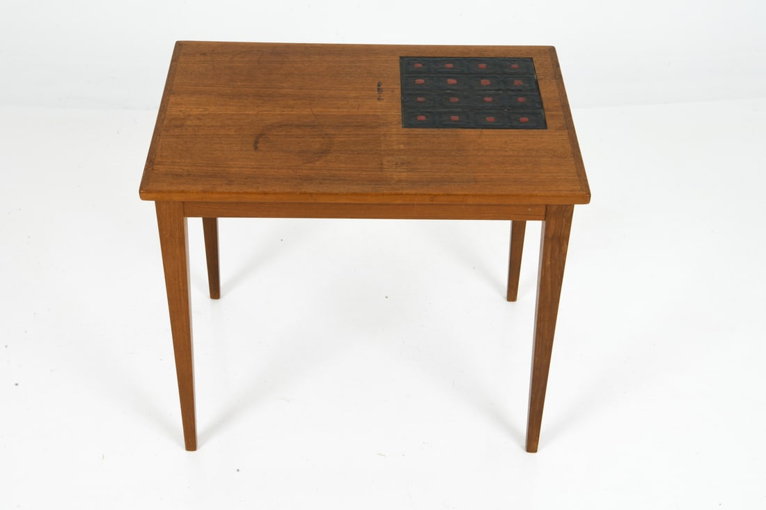 DANISH TEAK & TILE SIDE TABLE C. 1960S - 10