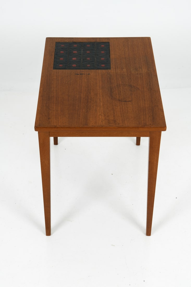 DANISH TEAK & TILE SIDE TABLE C. 1960S - 11