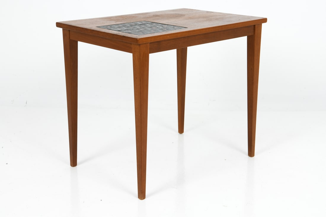 DANISH TEAK & TILE SIDE TABLE C. 1960S - 2