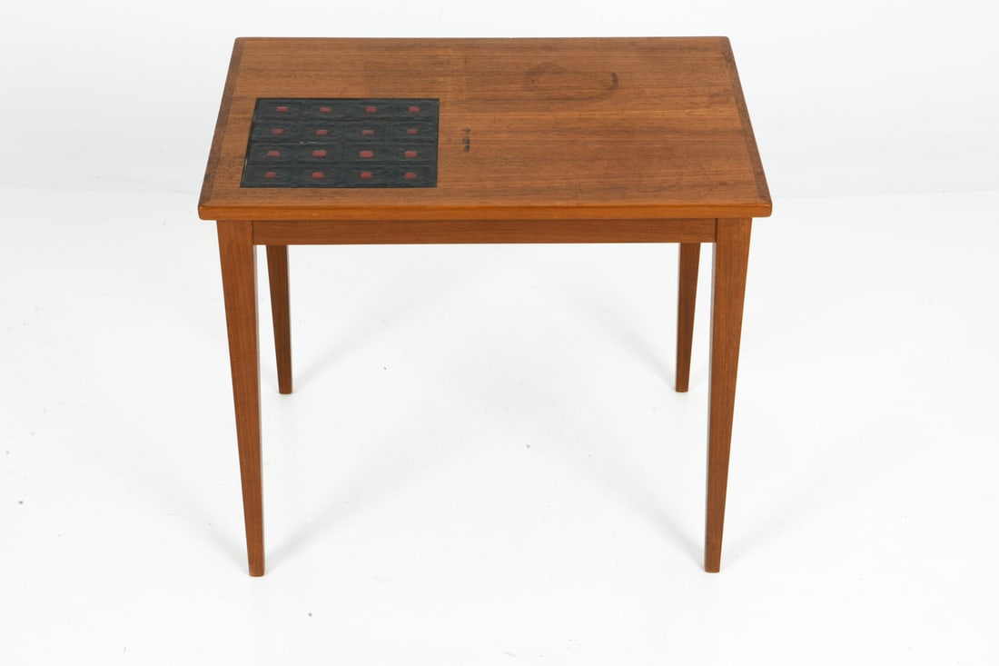 DANISH TEAK & TILE SIDE TABLE C. 1960S - 3