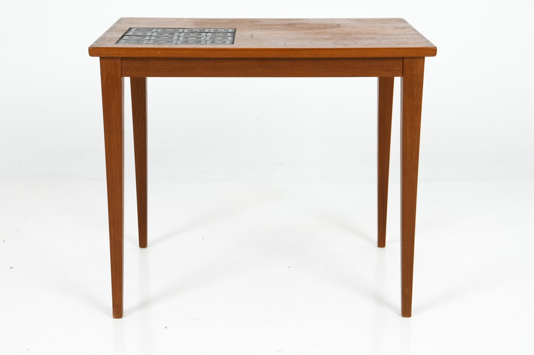 DANISH TEAK & TILE SIDE TABLE C. 1960S - 4