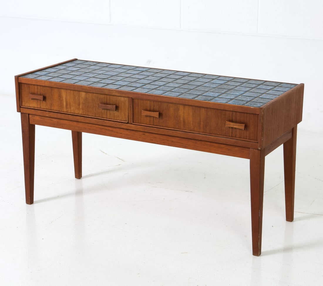 STYLE OF ERIK WORTZ DANISH TEAK & TILE CHEST 1960S (1 of 20)