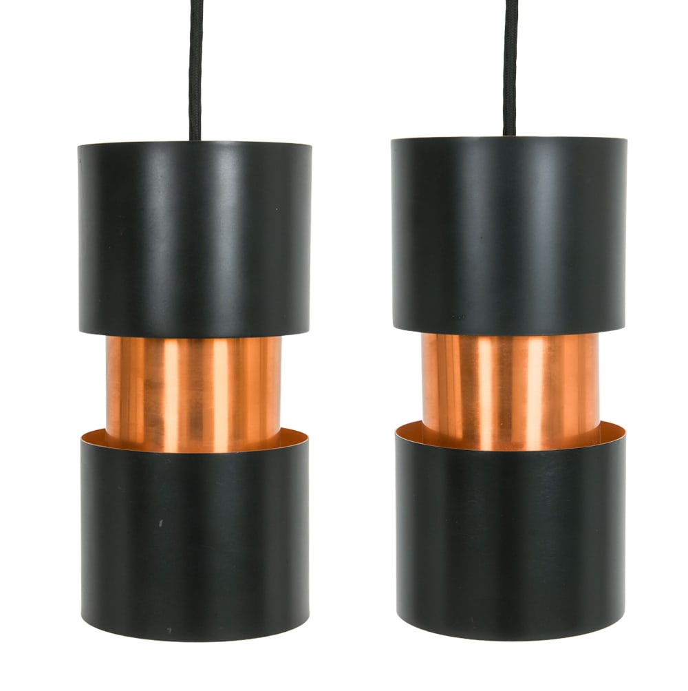 PAIR OF JO HAMMERBORG DANISH PENDANT LIGHTS 1960S (1 of 13)
