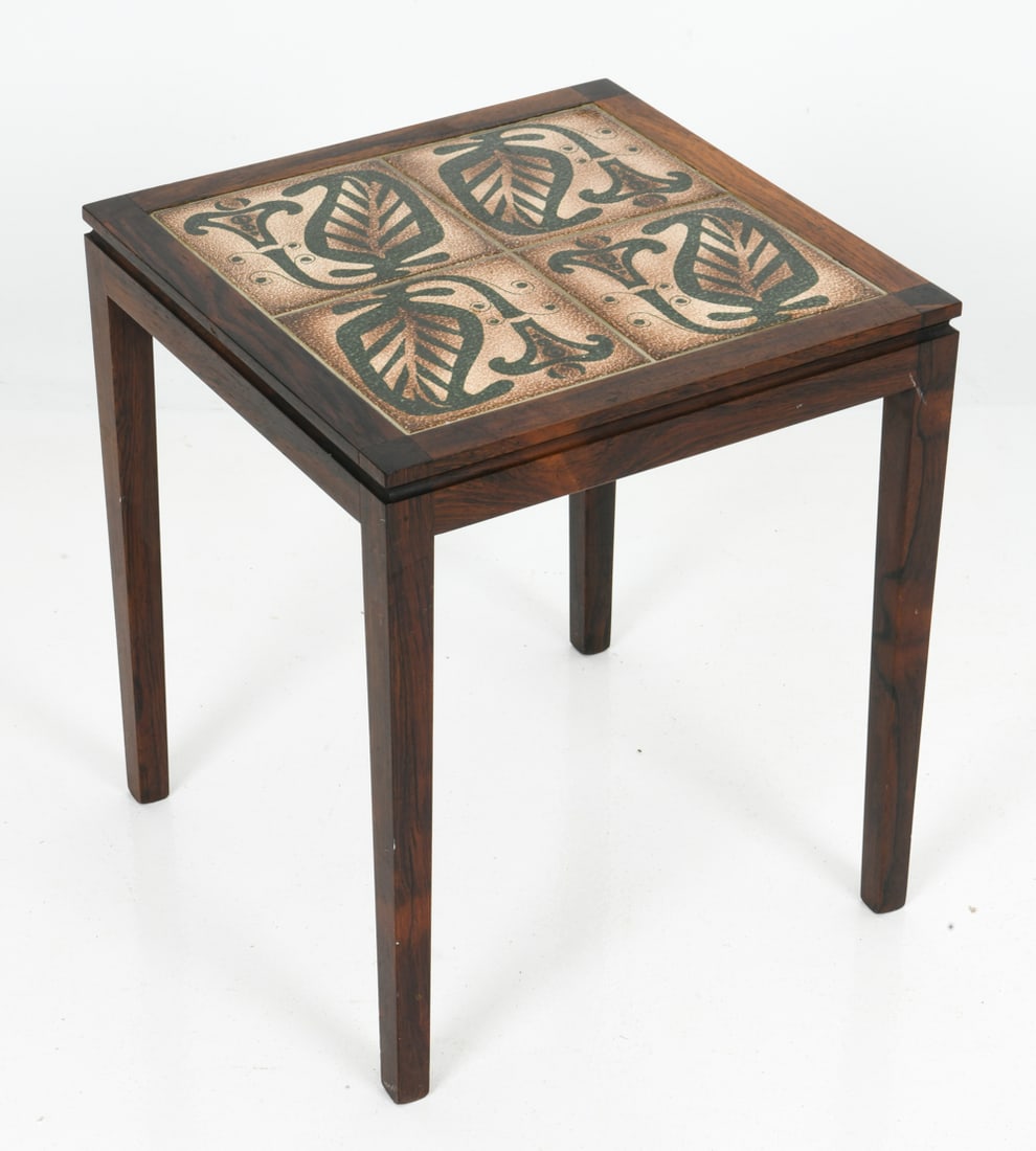 ATTR. RYOMGARD DANISH ROSEWOOD & TILE SIDE TABLE (1 of 12)