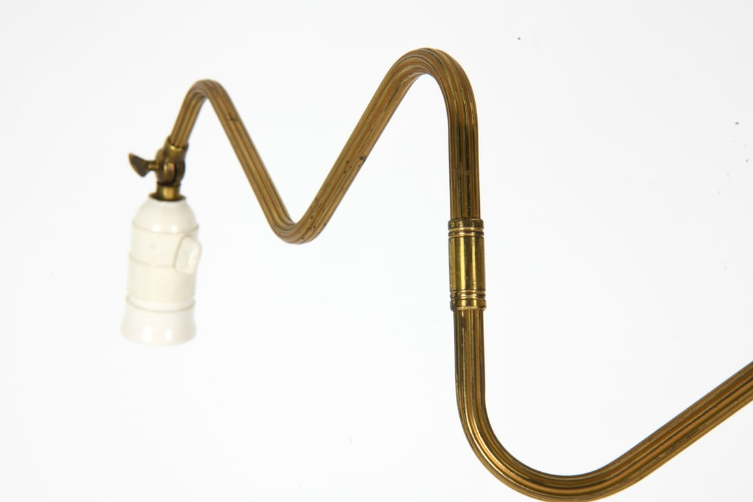 DANISH BRASS WALL SCONCE C. 1950S - 6