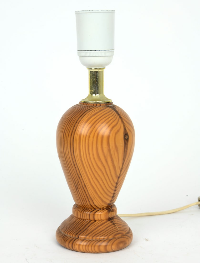 SWEDISH PINE TABLE LAMP CIRCA 1960'S (1 of 8)