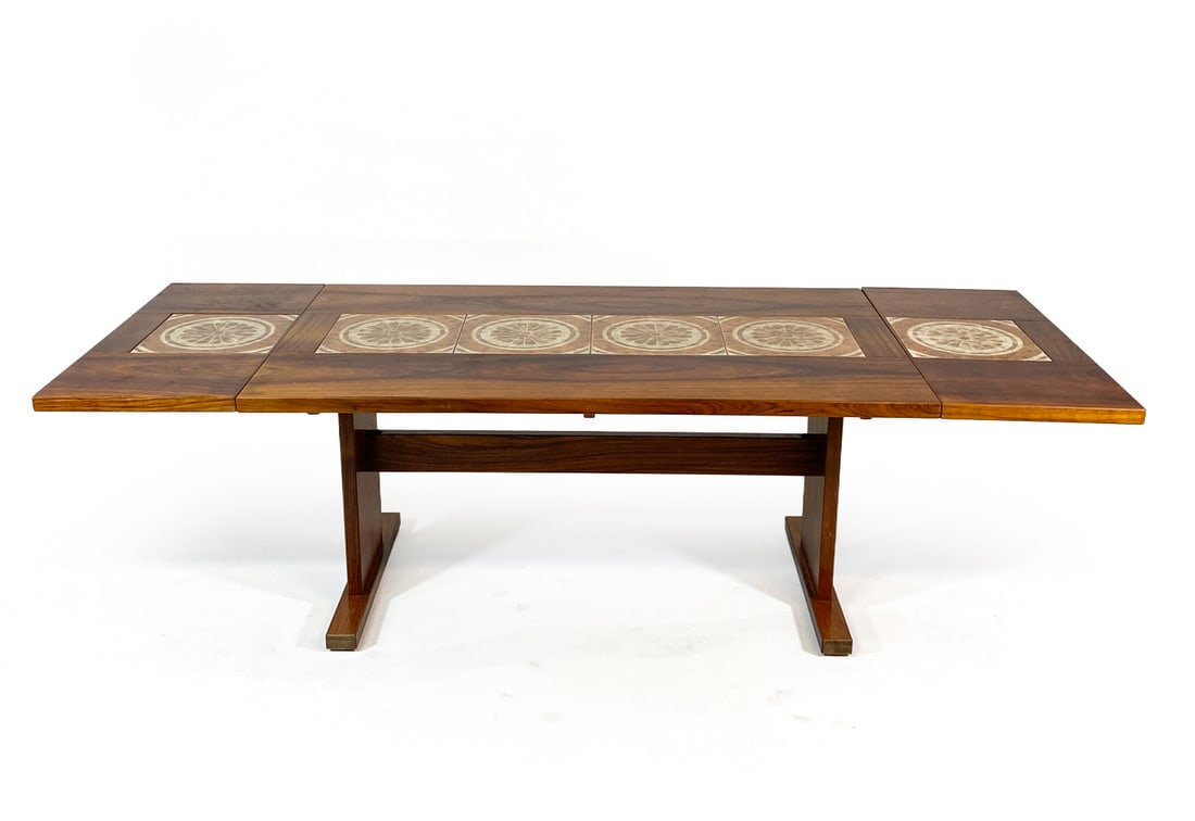 POUL POULSEN ROSEWOOD & TILE DINING TABLE C. 1960S (1 of 16)