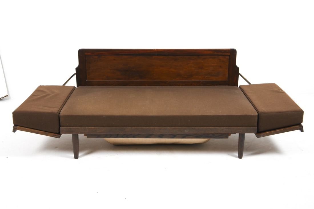 STYLE OF HVIDT & NIELSEN DANISH BEECH DAYBED SOFA (1 of 11)