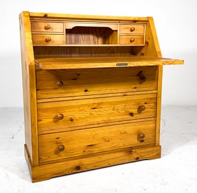 SWEDISH PINE SECRETARY CHEST C. 1970S