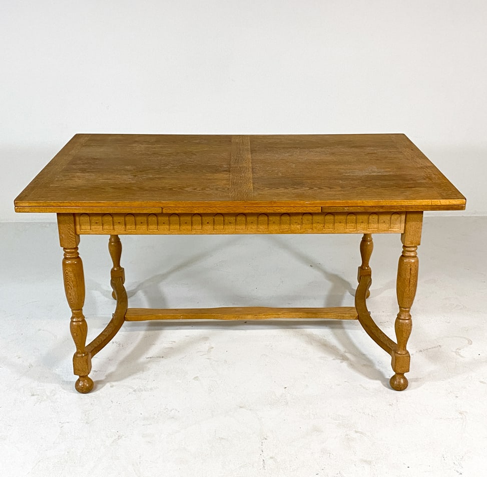 DANISH OAK EXPANDING DINING TABLE C. 1970S (1 of 16)
