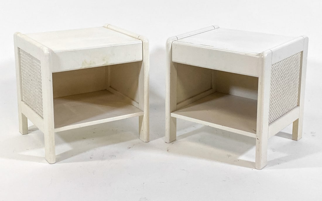 PAIR OF POUL NORREKLIT PAINTED NIGHTSTANDS 1970S (1 of 16)