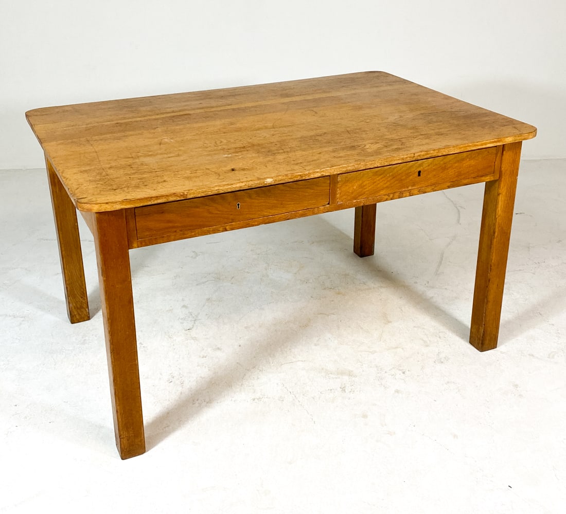 SCANDINAVIAN OAK DESK C. 1970S (1 of 12)