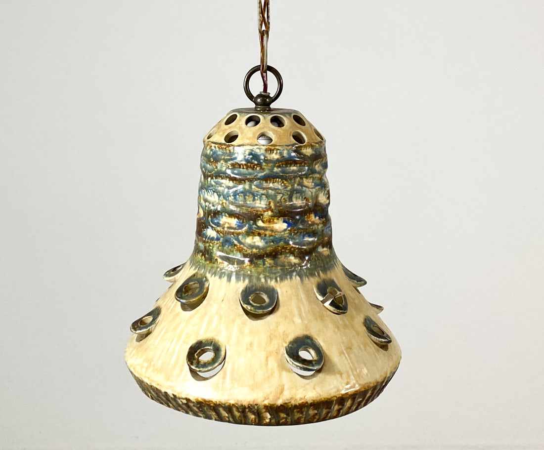 DANISH CERAMIC PENDANT LIGHT C. 1970S (1 of 16)