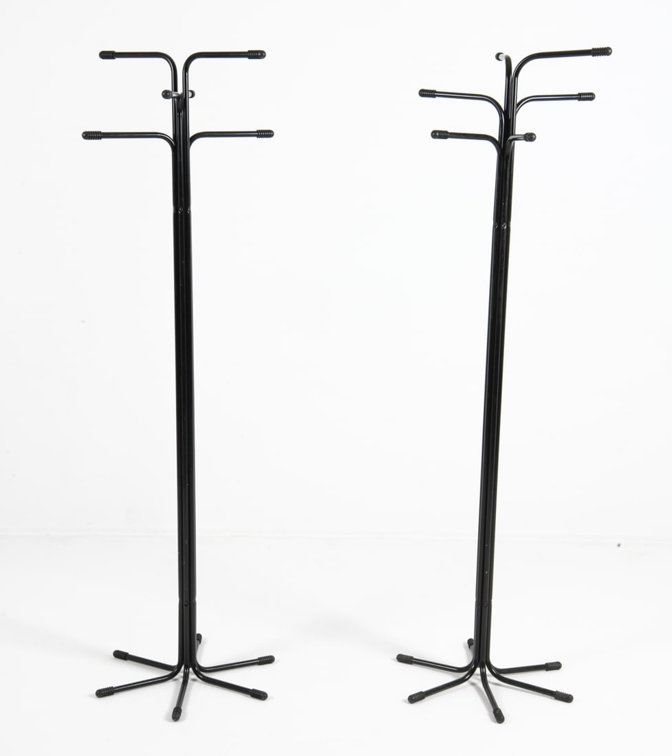 PAIR OF DANISH STEEL COAT RACKS C. 1970S (1 of 9)