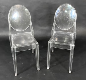PAIR OF STARCK FOR KARTELL "VICTORIA GHOST" CHAIRS