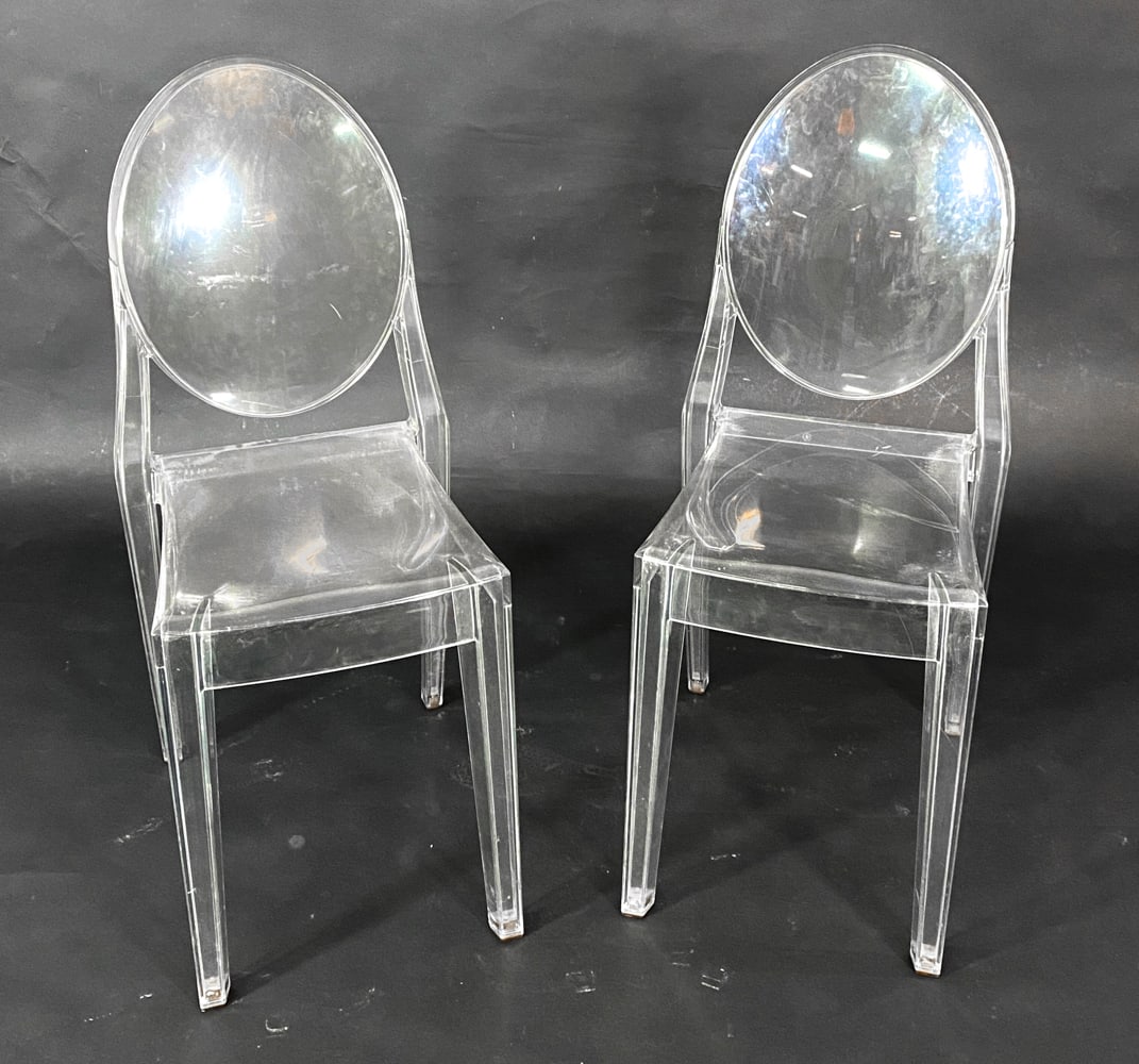 PAIR OF STARCK FOR KARTELL "VICTORIA GHOST" CHAIRS (1 of 14)
