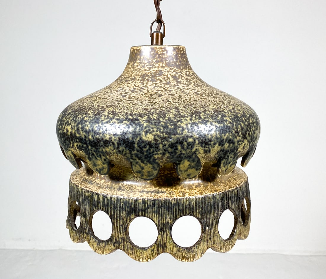 DANISH CERAMIC PENDANT LIGHT C. 1970S (1 of 14)