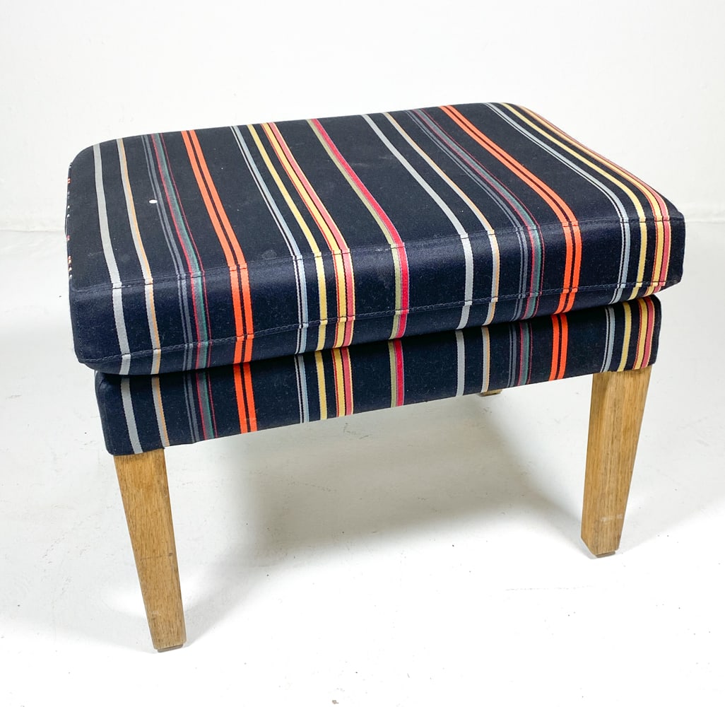 SCANDINAVIAN OAK OTTOMAN STOOL C. 1970S (1 of 13)