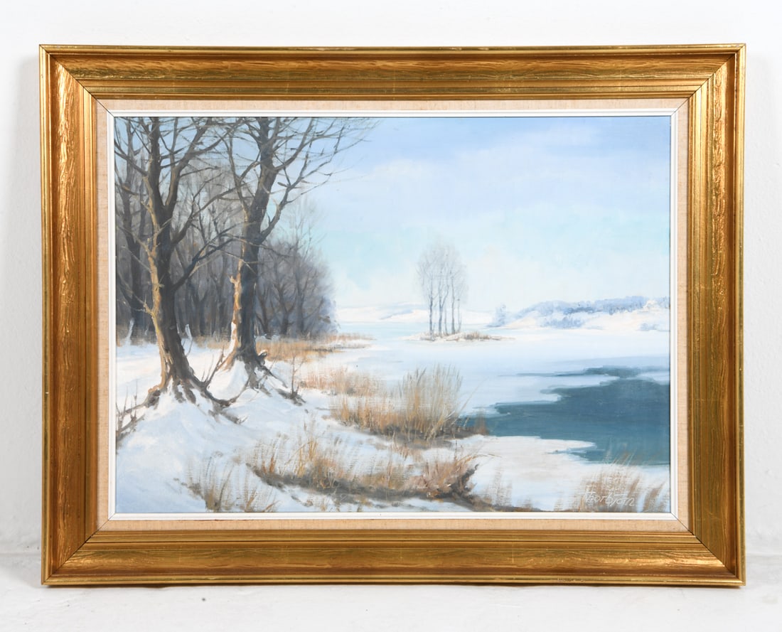 G. THORBJORN (20TH C.) WINTER LANDSCAPE O/C (1 of 5)