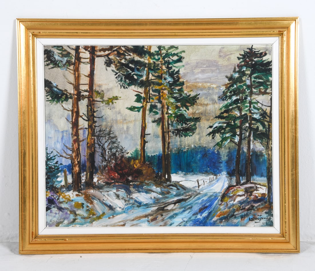 MID-CENTURY DANISH FOREST LANDSCAPE O/C (1 of 6)