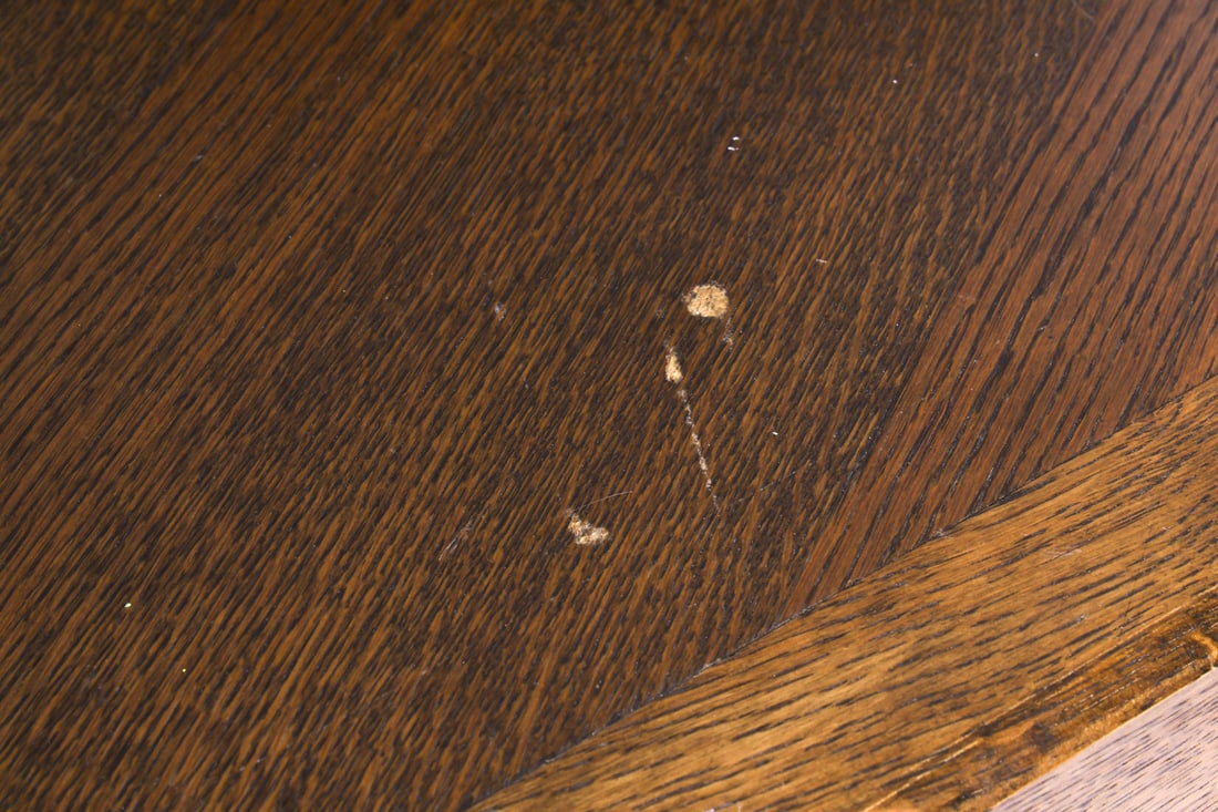 BRUTALIST TRIANGULAR DUTCH OAK DINING TABLE 1970S - 17