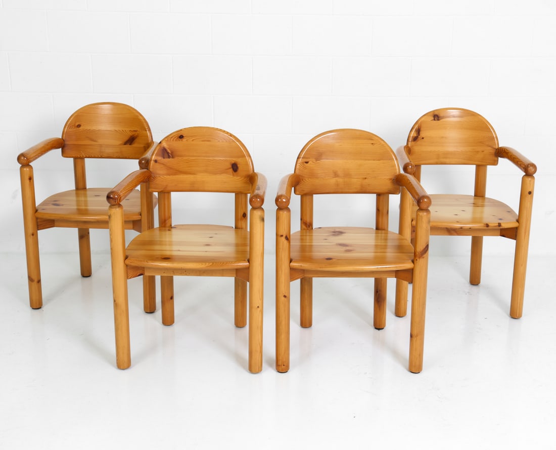 (4) RAINER DAUMILLER DANISH PINE ARMCHAIRS C.1970S (1 of 18)