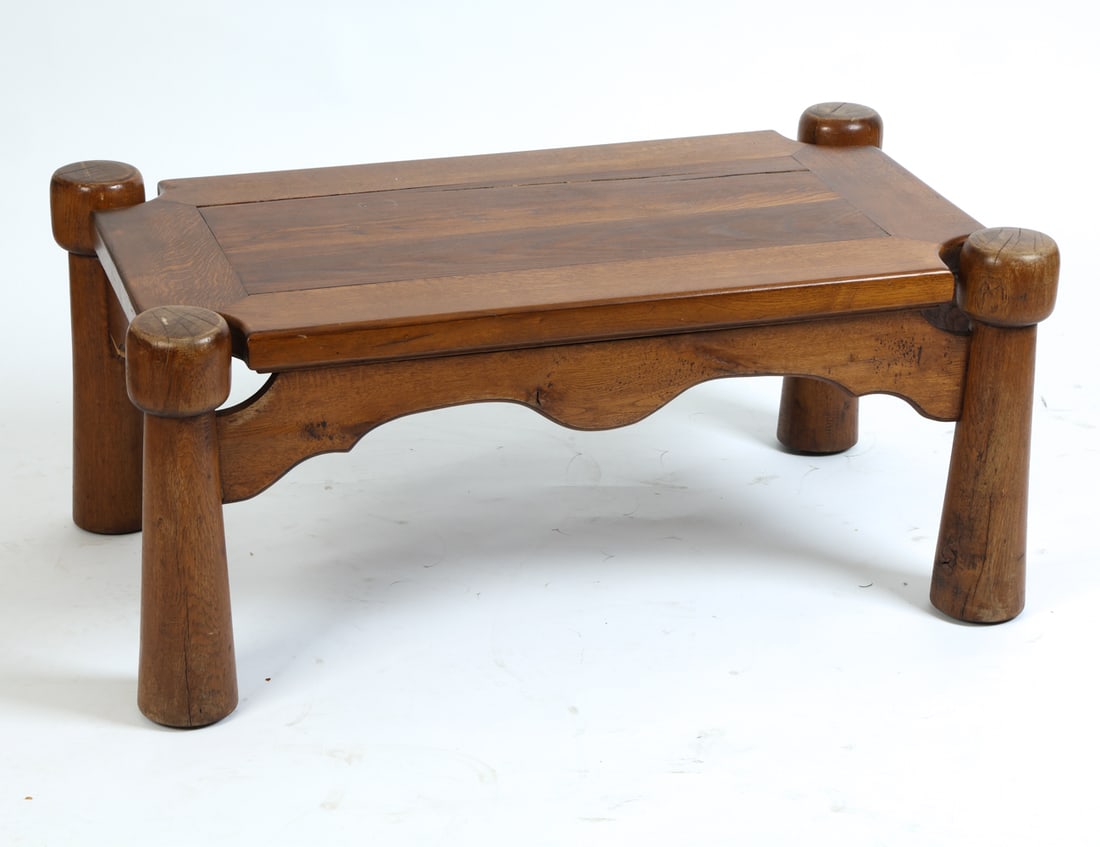 BRUTALIST DUTCH OAK COFFEE TABLE C. 1970S (1 of 13)