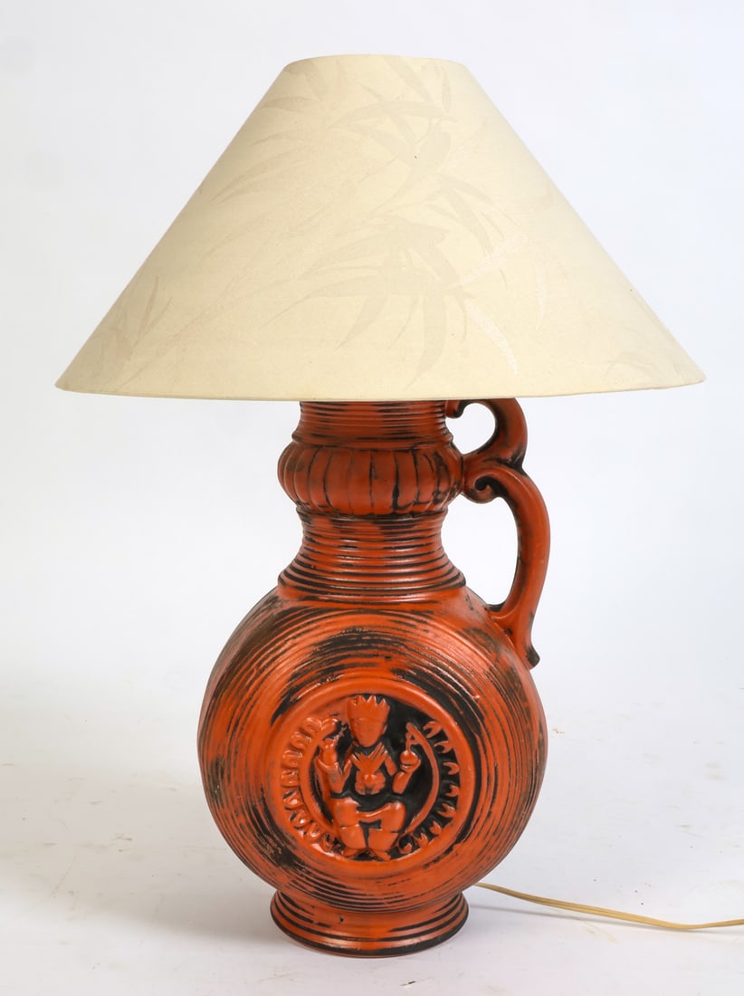 WEST GERMAN CERAMIC TABLE LAMP C. 1970S (1 of 13)