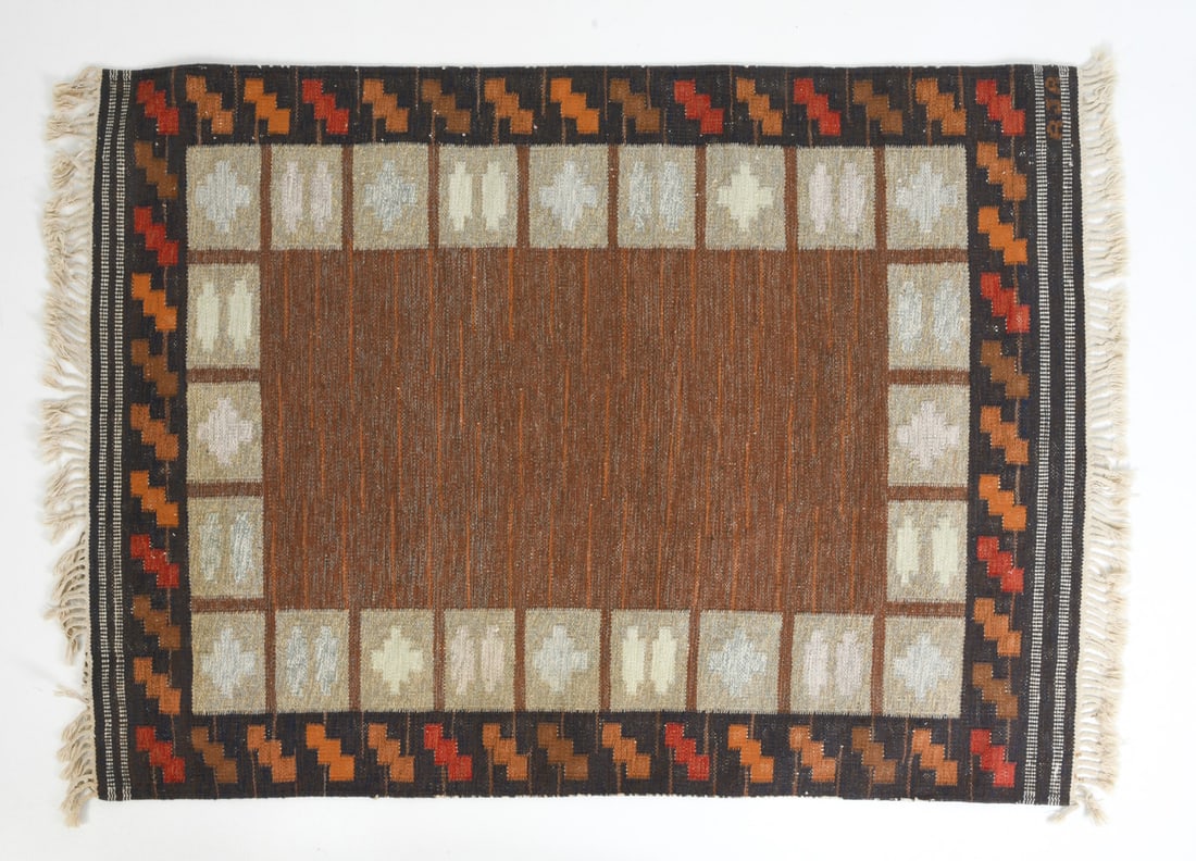 SWEDISH ROLLAKAN WOOL RUG C. 1960S (1 of 7)