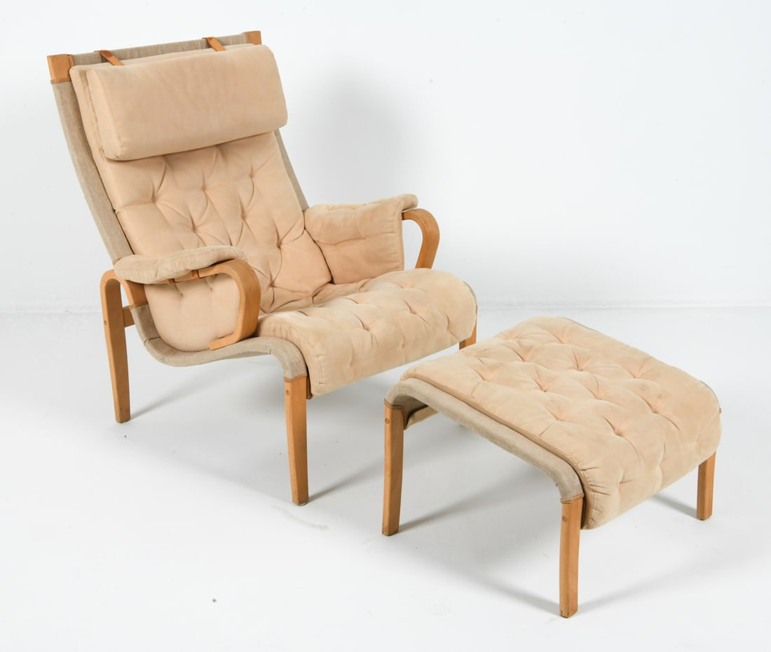NIELAUS & JEKI MOBLER LOUNGE CHAIR & OTTOMAN 1970S (1 of 14)