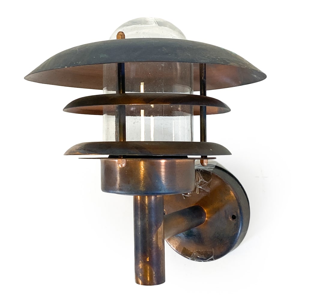 NORDLUX DANISH COPPER OUTDOOR SCONCE C. 1970S (1 of 12)