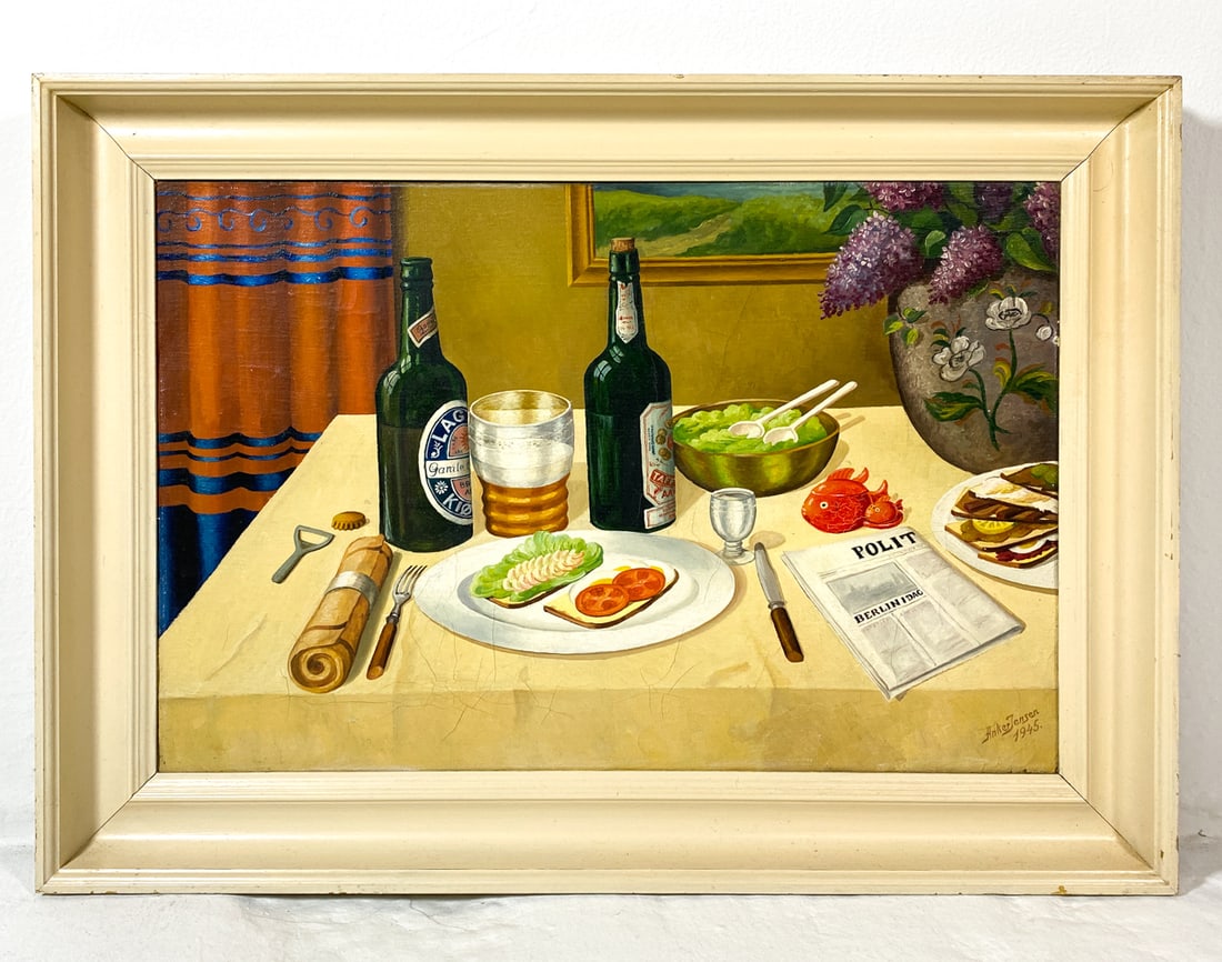 ANKER JENSEN (20TH C.) STILL LIFE O/C C. 1945 (1 of 12)