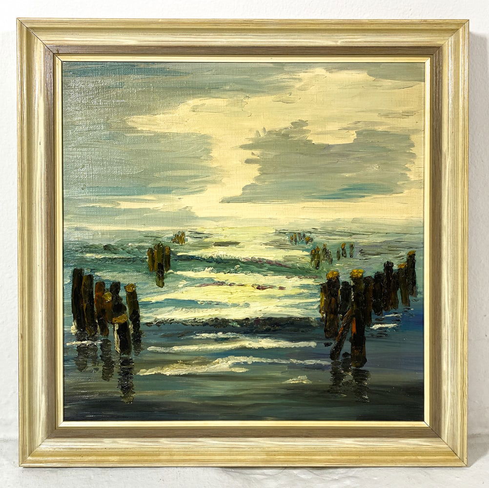 DANISH MID-CENTURY SHORELINE O/C (1 of 7)