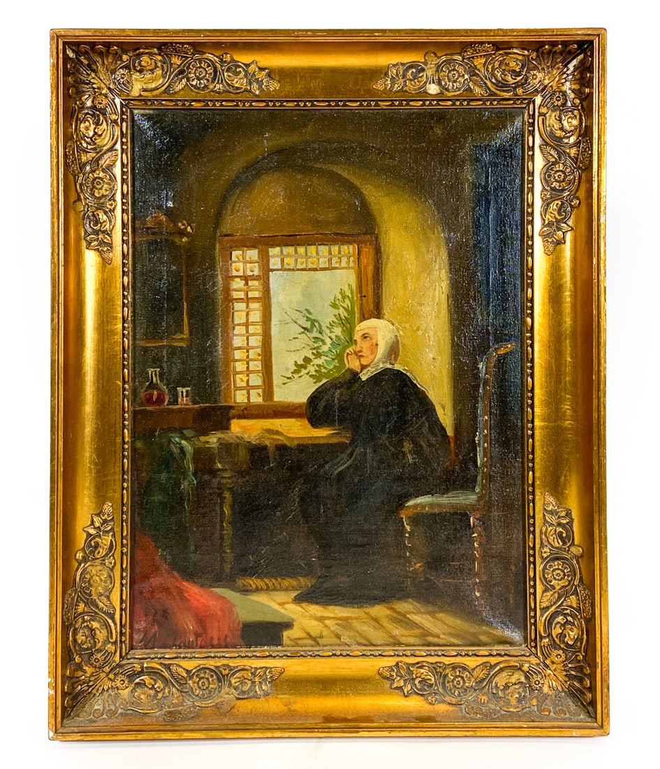 AFTER GUSTAV ADOLF KUNTZ PORTRAIT O/C (1 of 6)