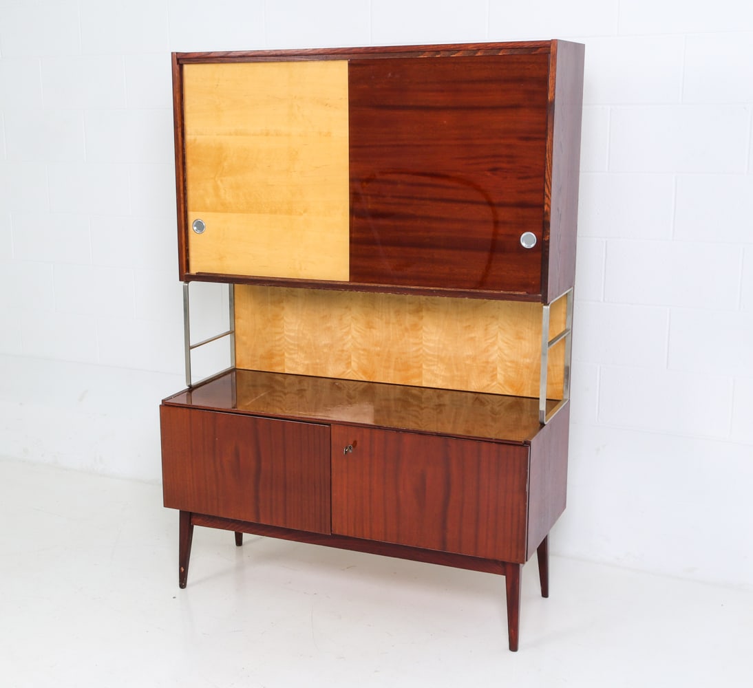 JITONA CZECH MAHOGANY BOOKCASE CABINET C. 1970S (1 of 19)