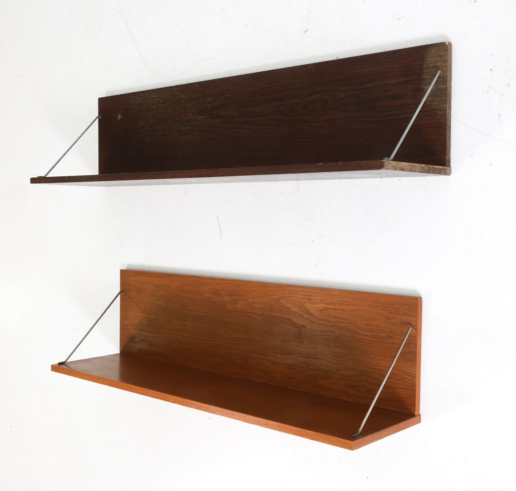 (2) JIRI JIROUTEK MODEL U-490 OAK FLOATING SHELVES (1 of 15)