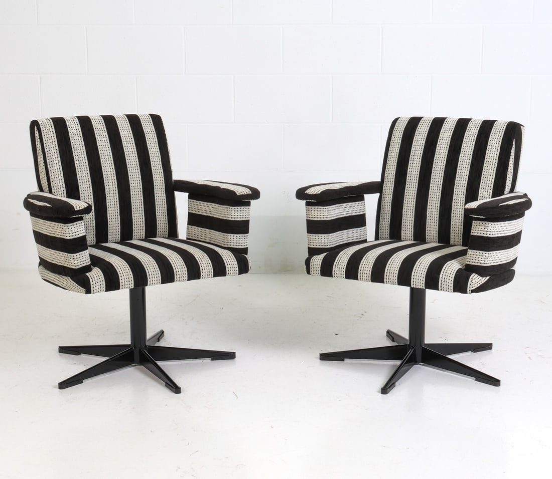 PAIR OF SILESIAN POLISH SWIVEL CHAIRS C. 1960S (1 of 16)