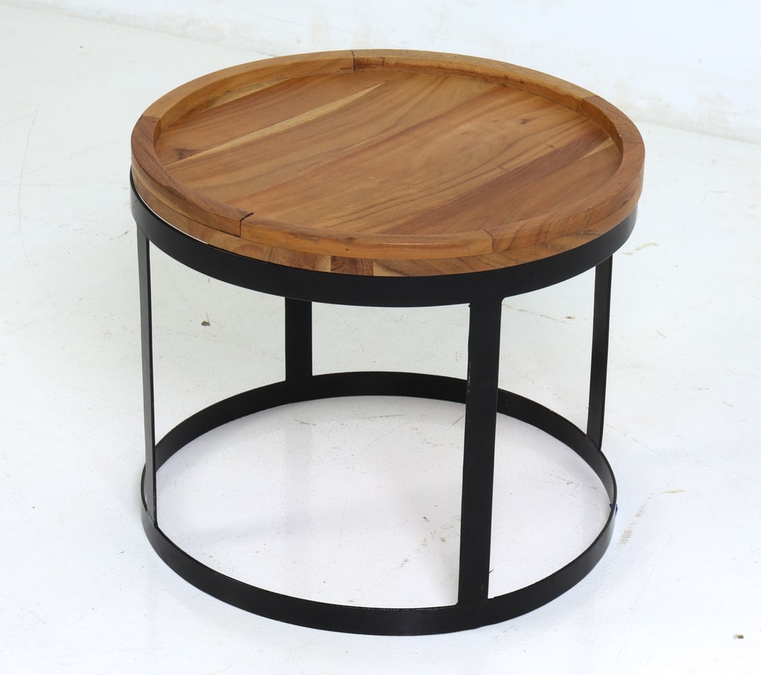 CONTEMPORARY EUROPEAN ROUND SIDE TABLE (1 of 13)