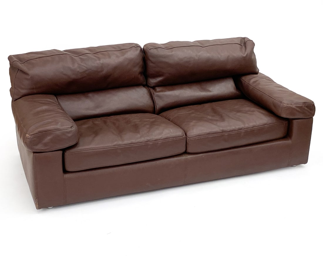 ROCHE BOBOIS LEATHER TWO-SEATER SOFA (1 of 1)