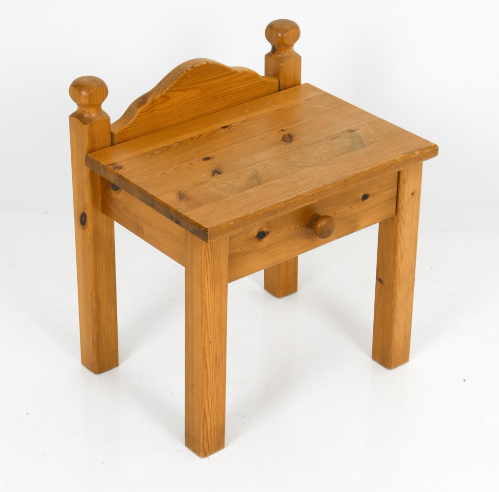 SWEDISH PINE NIGHTSTAND C. 1970S (1 of 1)