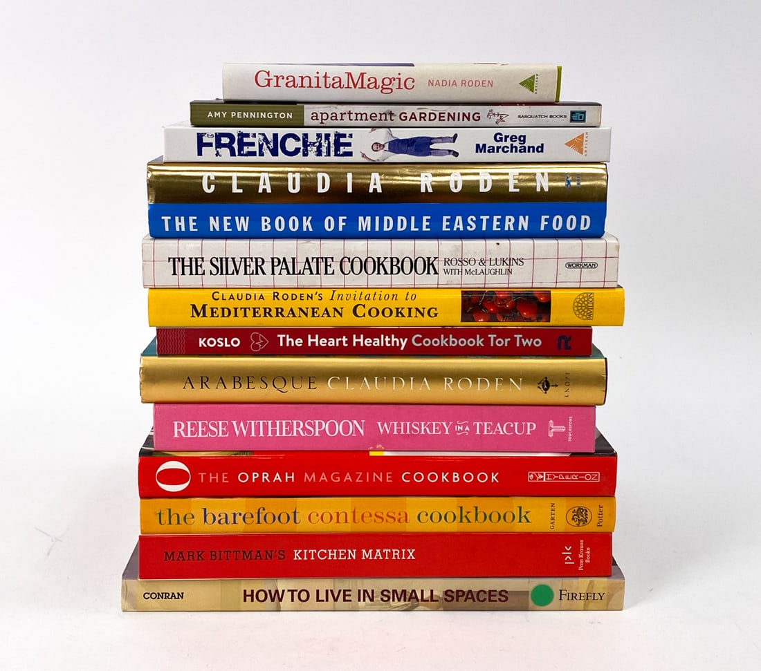 VINTAGE COOKBOOKS GROUPING: Cookbook grouping including Mark Bittman's, Jennifer Koslo and more. Dimensions: H 10" x W 11" Condition: Minor signs of use.