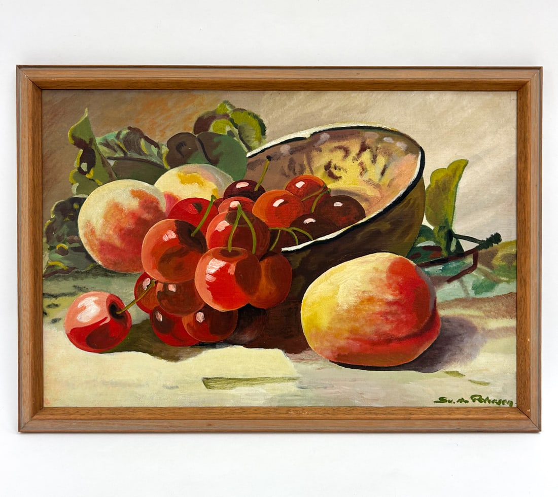 20TH CENTURY DANISH STILL LIFE PAINTING O/C (1 of 1)