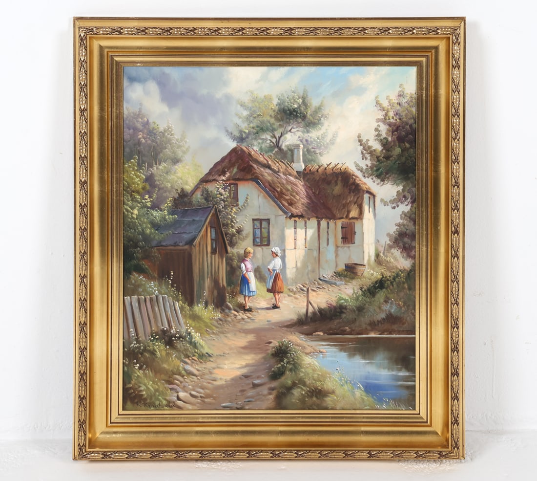 KJELD KRAUTWALD (1919-2001) COTTAGE PAINTING O/C (1 of 1)